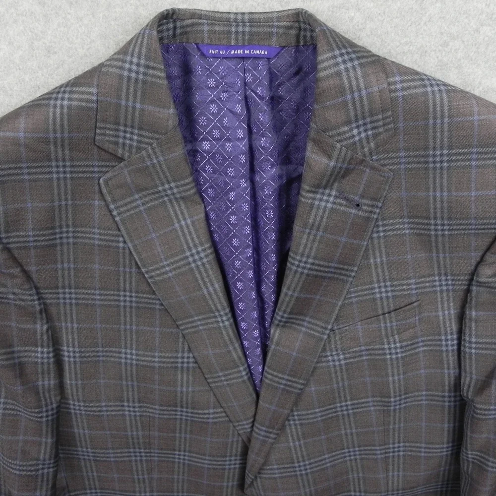 Ted Baker Blazer Mens 40R Endurance Wool 2-Button Suit Jacket Sport Coat Plaid